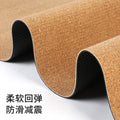 Pvc cork yoga mat - double size, customizable printing, non-slip, sweat-absorbent, eco-friendly, 4mm thickness, ideal for yoga studios and fitness centers