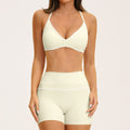 new yoga outfit: high-waisted peach lift, color block, push-up, and beautiful back design - activewear set 9615