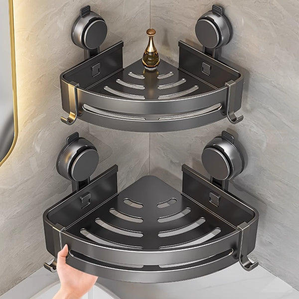 Toilet Suction Cup Triangle Shelf Bathroom Corner Wash Desk Toilet Wall Hanging Toilet Storage Shelf