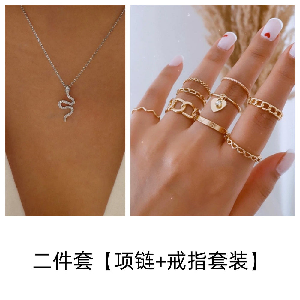 Snake necklace women's niche design clavicle chain accessible luxury necklace insfashioneasiest for match ring necklace suit accessories