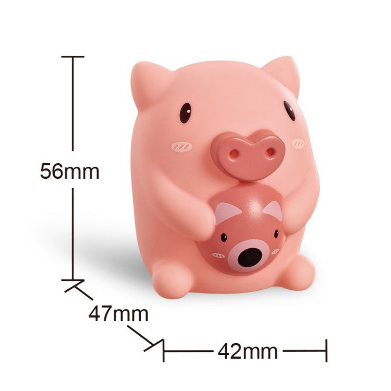 Cross-border export infant cognition soft rubber building block toy animal ice cream stacking music building block early education pinch call