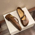Mary jane shoes round toe soft flatsflats women 2026 spring new arrival flats inclined one strap women's mary jane shoes