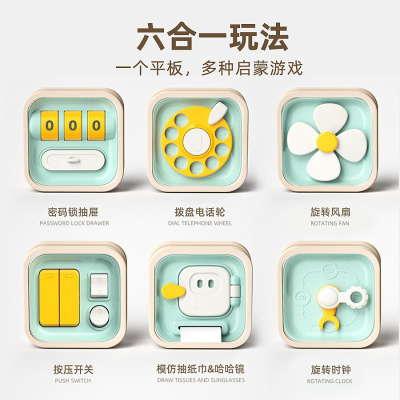 Cross-border South East Asia Baby Toys Multifunctional Fine Motion Busy Tablet Baby Puzzle Early Education Analog Switch