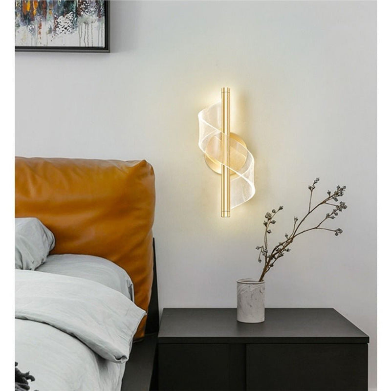 Modern minimalist bedroom bedside lamp corridor aisle light creative personalized master bedroom bedside wall lamp popular decoration wall light