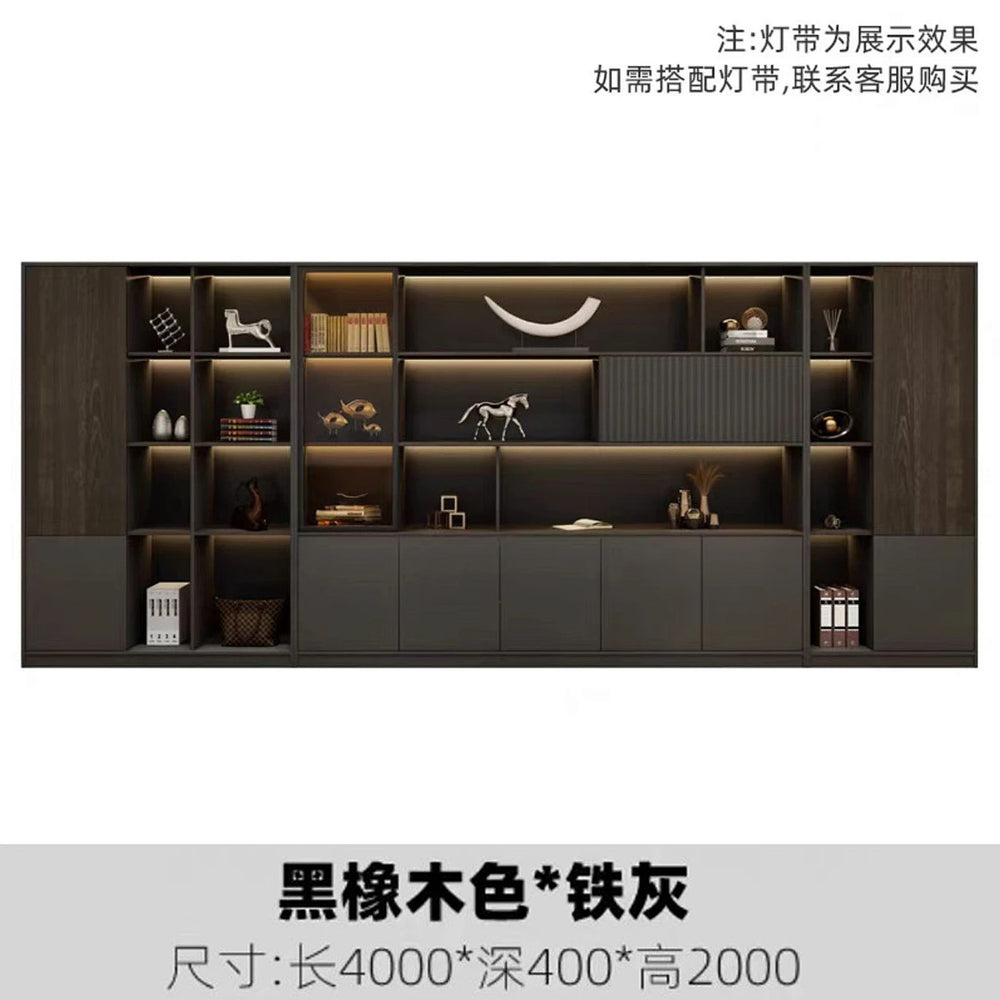 Office bookcase boss background cabinet file cabinet wooden information cabinet storage storage wall floor cabinet