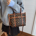 Classy retro old flower bag for women 2025 tote bag large capacity work clothing shoulder crossbody bag satchel bag bucket