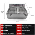 Single cylinder double screen commercial electric fryer double cylinder desktop electric fryer hamburger fried chicken shop high power frying machine