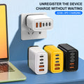 240w 3pd charger with led display + dual usb multi-port charger, us/eu plug, compatible with apple and huawei devices