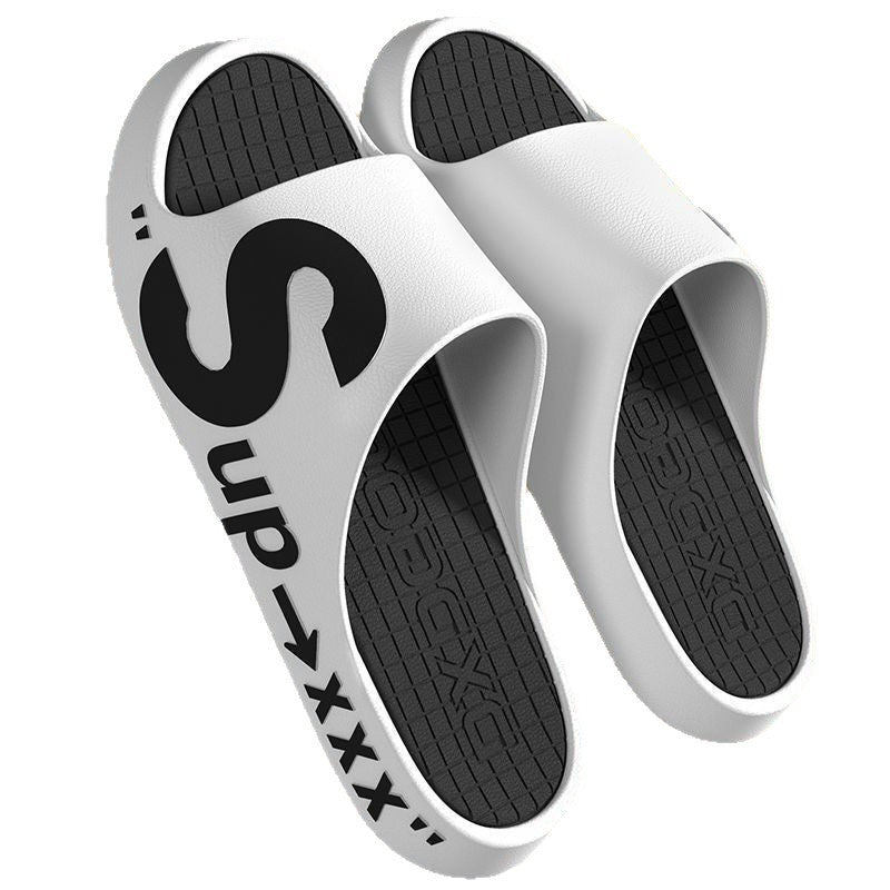 "cloud-like comfort: men's summer slippers - indoor, home, soft sole, non-slip, trendy, athletic, outdoor, couple's casual sandals"