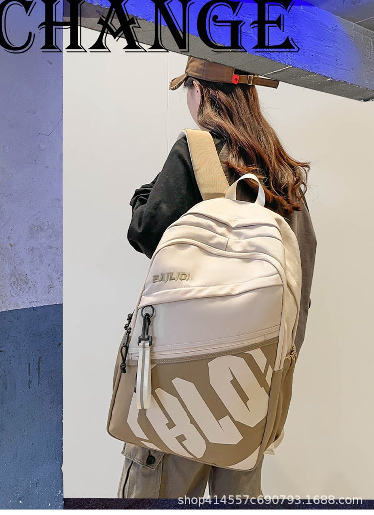 Customizable trendy backpack for college and middle school students, 1000d water-resistant material, multiple colors available, large capacity