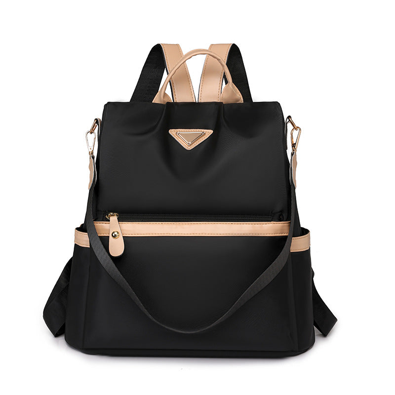 New girl solid color casual simple backpack to work commuter bag fashionable versatile large-capacity handbag