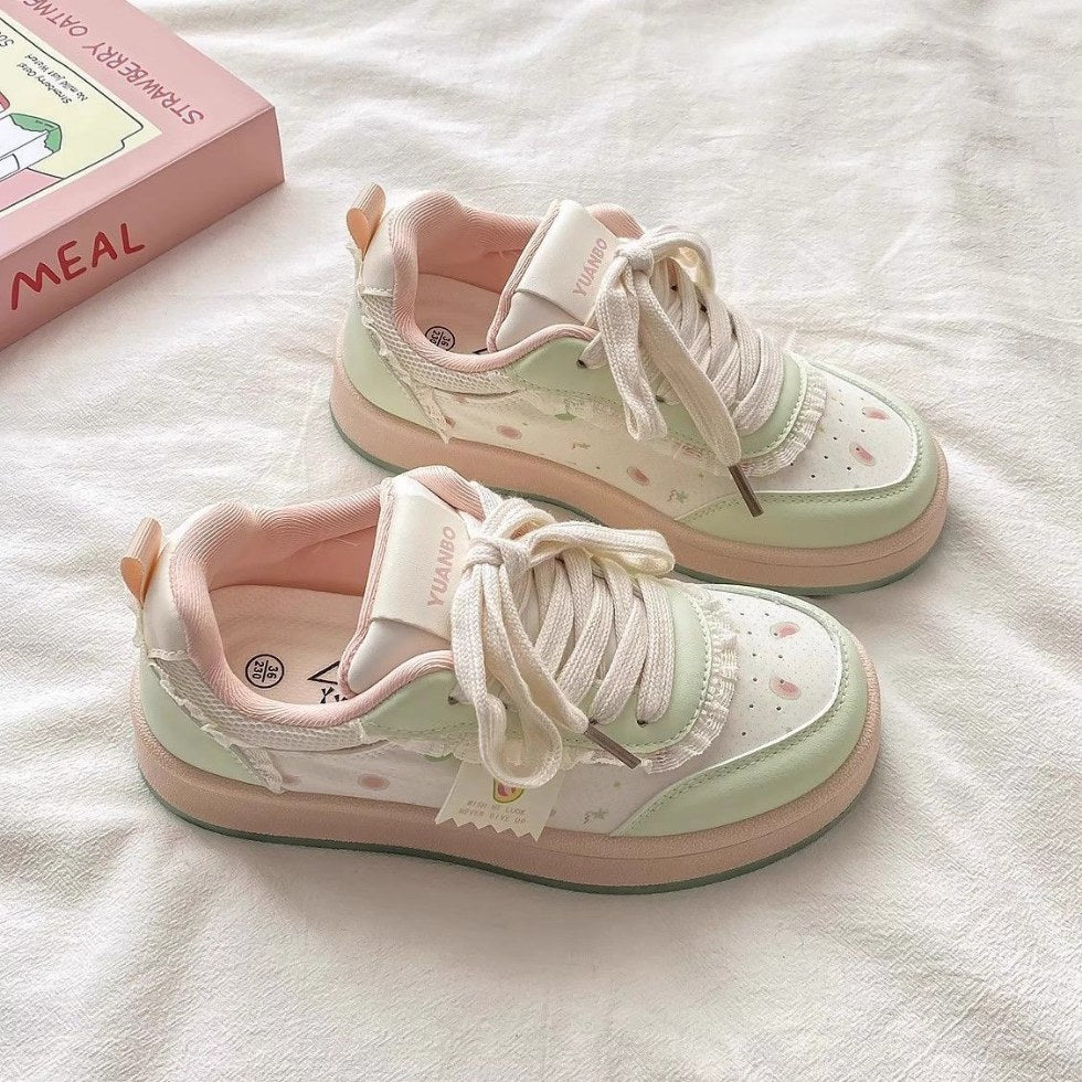 Cute bear platform loafers - women's  autumn new arrivals - versatile sneakers to pair with skirts - korean style girl's white shoes