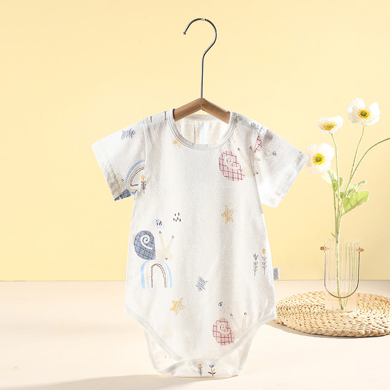 Baby short-sleeved romper, summer romper, triangle romper, newborn summer pajamas, baby onesie