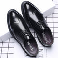New men's brogue leather shoes - business casual, british style, formal dress shoes, korean style, breathable