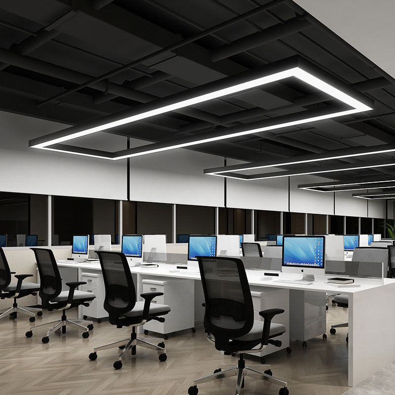 Rectangle chandelier office non-standard custom rectangular lamp rectangular conference room lamp chandelier exhibition hall chandelier