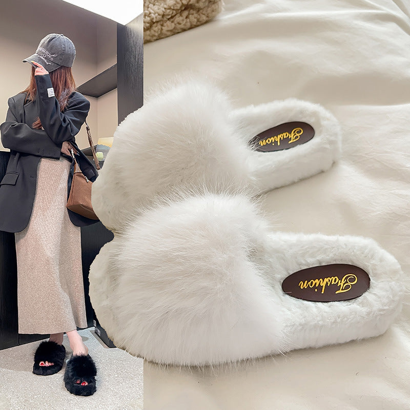 New fuzzy slippers for women - stylish, comfortable, non-slip, durable, and warm. perfect for indoor and outdoor wear
