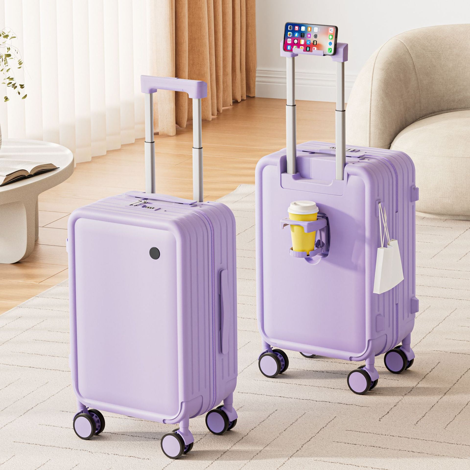 PC suitcase 20-inch silent universal wheel boarding case large capacity anti-drop suitcase can be set with password trolley case