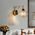 Postmodern zhongshan bedroom bedside lamp aisle accessible luxury crystal corridor wall lamp living room study stairwell lamp