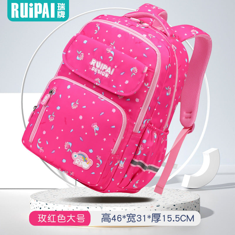 School bags for girls, primary school students, grades one, two, three to six, ultra-light weight reduction, large-capacity girls and children's school bags wholesale