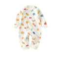 Wholesale baby rompers - spring/autumn pure cotton newborn long sleeve crawling suit 0-2 years old sleepwear baby onesie autumn outfit
