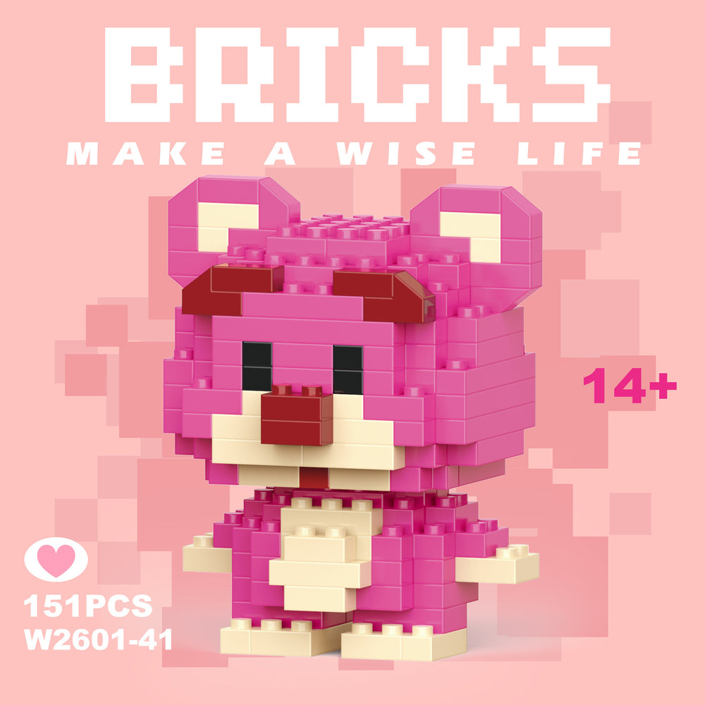 Compatible with lego micro bricks, children's educational building blocks, puzzle assembly gifts, cartoon figures, for boys and girls, suitable for street vendors