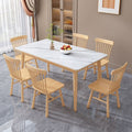 For home slate dining table and chair combination scandinavian dining table and chair restaurant solid wood dining table table and chair rectangular table and chair