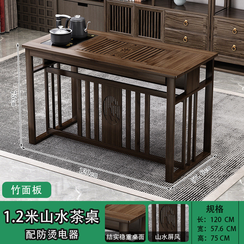 Balcony tea table and chair combination New Chinese-style office household small apartment Kung Fu tea table Boiling water integrated tea making table