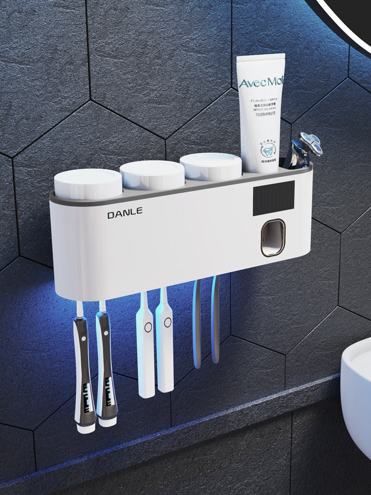 UV toothbrush sterilizer Smart sterilization cup Brushing cup holder Wall-mounted electric mouthwash cup rack