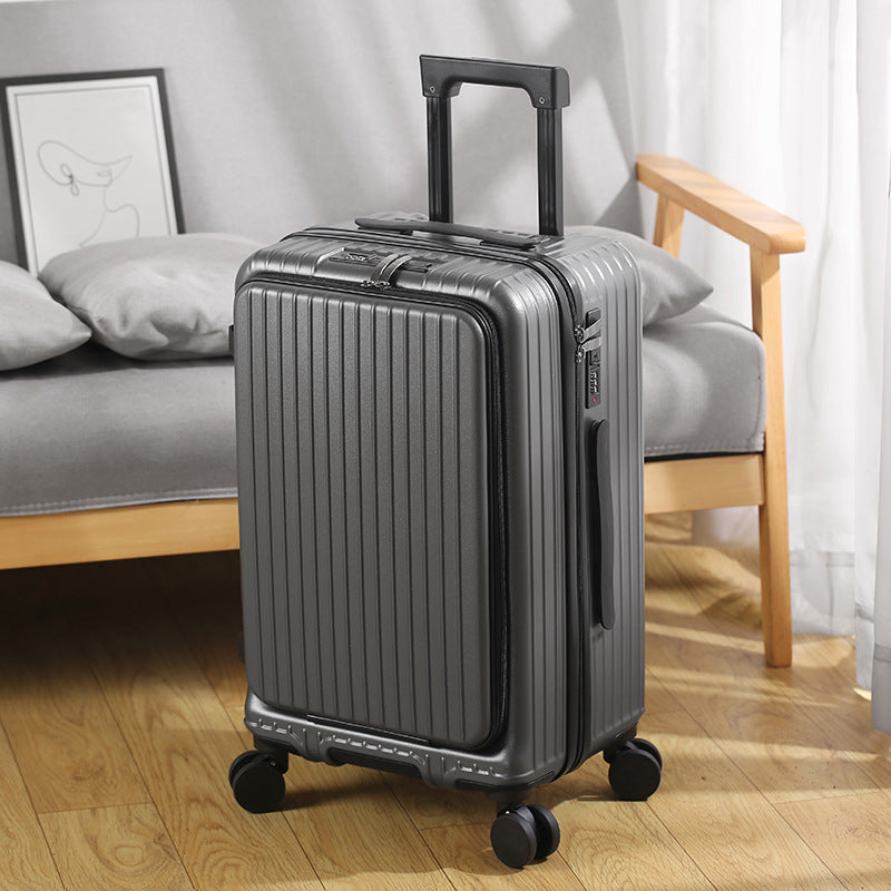 Seasonal Clearance Special Large Capacity Luggage 2025 New Front Opening PC Business Trolley Case Men's and Women's Password Box