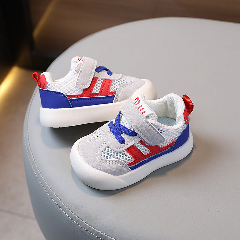 Baby first walker sandals summer lightweight soft sole breathable mesh shoes for boys and girls, infant and toddler shoes, ages 1-3