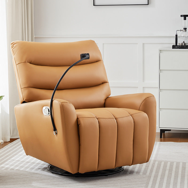 Single lazy electric sofa living room genuine leather functional sofa small apartment piano key space first class sofa cabin