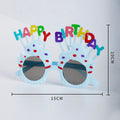 Birthday glasses - plastic, creative kids' happy party photo props, cake decoration, atmosphere photo props
