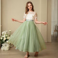 Hot-selling girls' summer dresses for export: children's mesh embroidered princess dresses, new chinese style ancient style long gowns