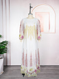 printed chiffon maxi dress  dress plus size women's fashion european and american style