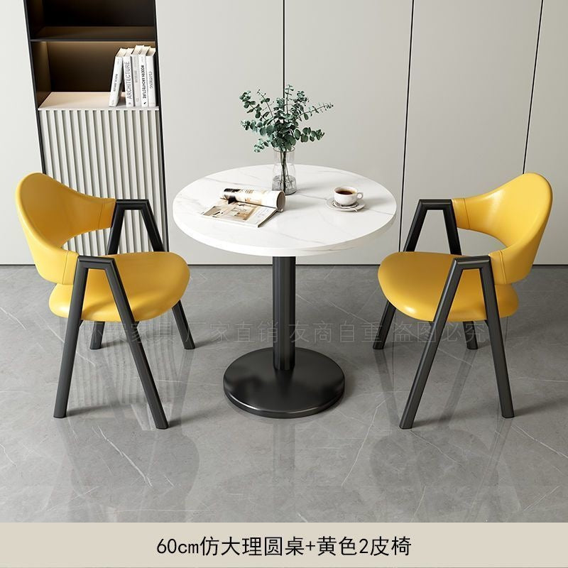 Scandinaviancasualcasual small apartment reception negotiation table milk tea coffee shop table and chair combination modern dining chair small coffee table