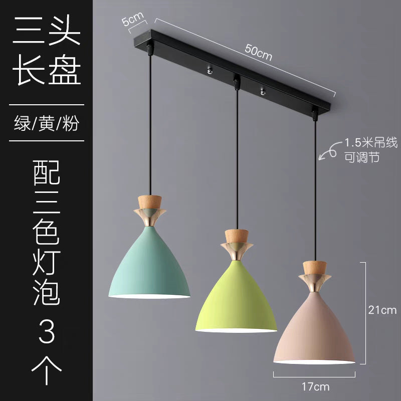 Modern casual macaron chandelier creative milk tea shop popularins bar restaurant lamp scandinavian restaurant chandelier