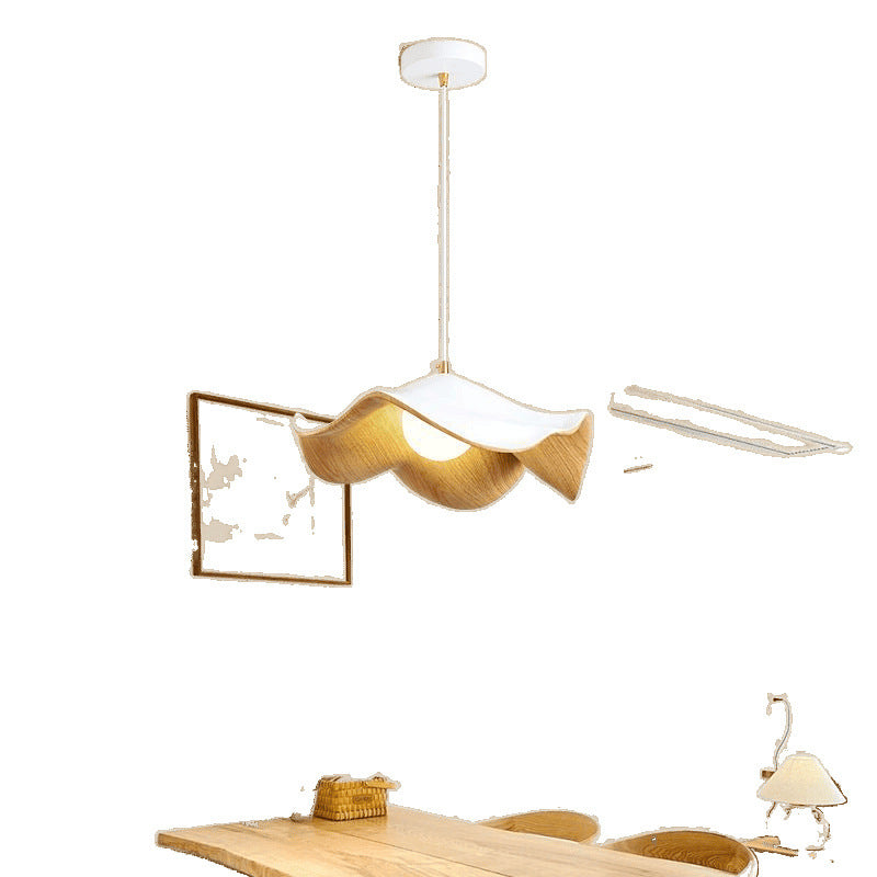 Log cream wind restaurant lighting modern minimalist led porch master bedroom light Internet celebrity ins book room ceiling light