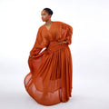 European and american cross-border women's fashion:  summer new arrivals - chic v-neck blouse and high-waisted midi skirt set