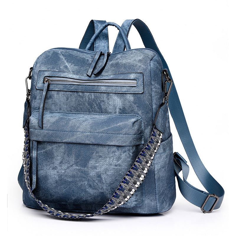 Cross-border backpack bags backpack women's PU soft leather versatile large-capacity dual-purpose shoulder bag women's backpack