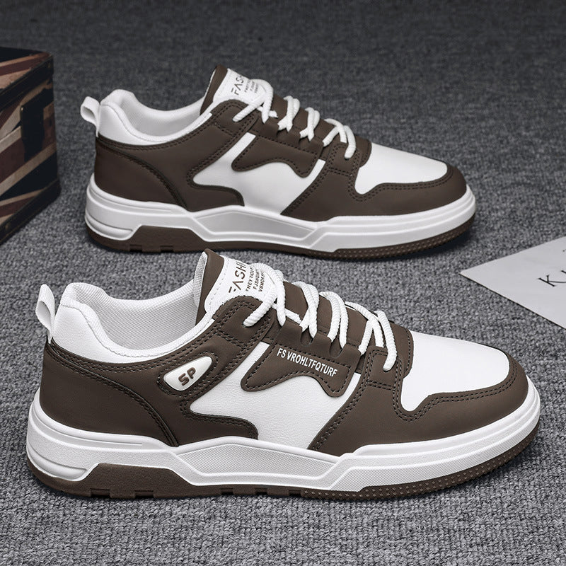 2025 new spring men's ins-style sneakers: waterproof athletic shoes, casual low-top flats, versatile and breathable