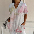 wholesale women's short-sleeved shirts, trendy shirt with hot-selling cross-border print designs, dropshipping available