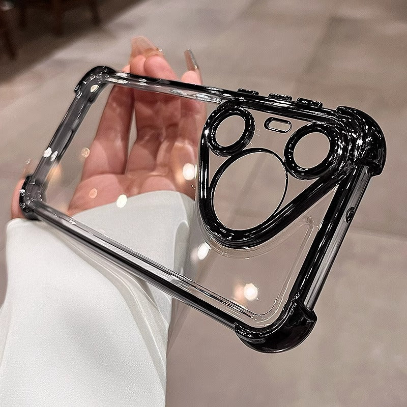Super airbag suitable for huawei mate80pro mobile phone case electroplated four corners anti-fall p80classy soft shell anti-fall