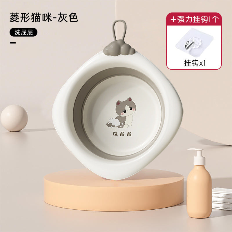 Newborn baby washbasin set - collapsible 3-piece kit for bathing and diaper changes