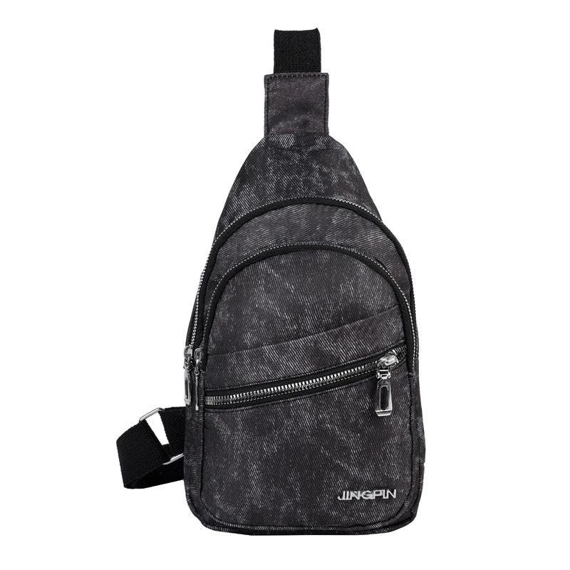 Chest bag Korean version versatile soft leather backpack casual fashion women's large capacity travel shoulder bag messenger bag breast bag