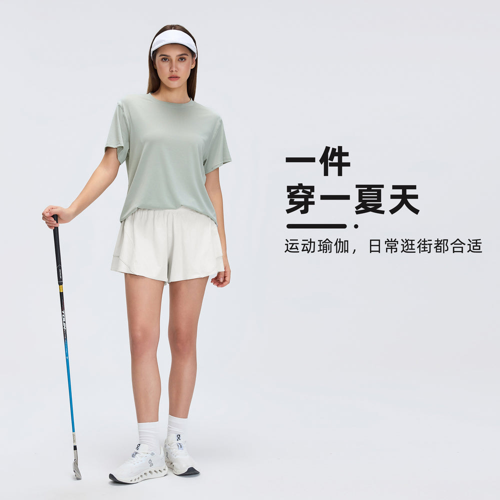 【customization available】loose fit women's short-sleeve yoga & activewear t-shirt - factory direct, supports custom oem/odm