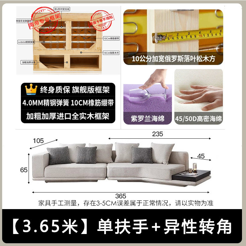 Foshan source factory horizon sofa normcore living room fabric sofa for home personalized wholesale special-shaped cotton and linen sand