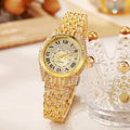 New arrival hot selling cross-border watches - alloy quartz watches with diamond accents, full diamond women's watches - dropshipping available