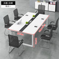 Conference table - modern minimalist long table for meeting rooms, reception, and negotiations - simple workstation desk and chair set