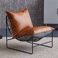 Factory direct light luxury chidori grids iron single sofa chair popular chair back chair small balcony lazy sofa