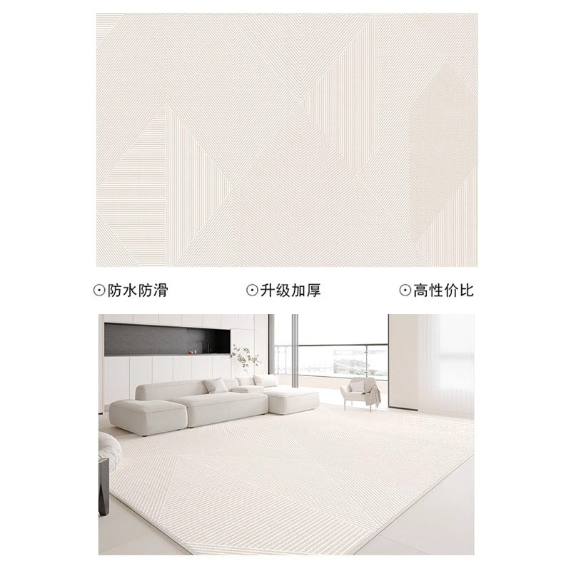 Ready-to-ship area rug for living room, italian minimalist style, suitable for sofa and coffee table, new design, stain-resistant, easy to clean, large size, full coverage floor mat